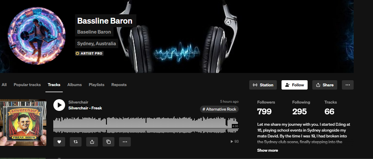 Bassline Baron profile before Samkit Media