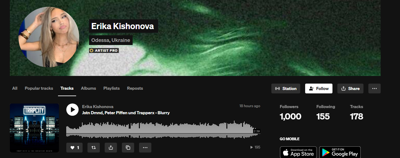 Erika Kishonova profile after Samkit Media